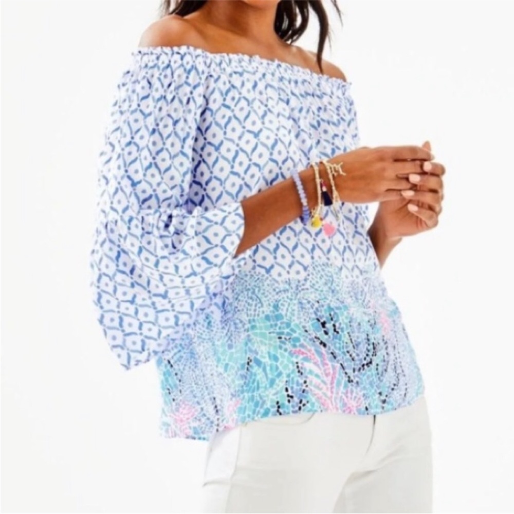 Lilly Pulitzer off the shoulder top